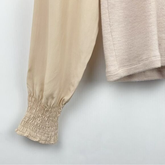 Rebecca Taylor Merino Wool and Silk Charmeuse Turtleneck long sleeve Top medium - Picture 6 of 9